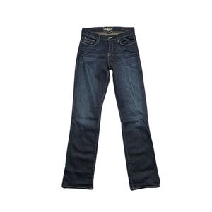 Lucky Brand Sofia Straight Leg Jeans Womens 28X31 Mid Rise Dark Wash Blue‎ Denim